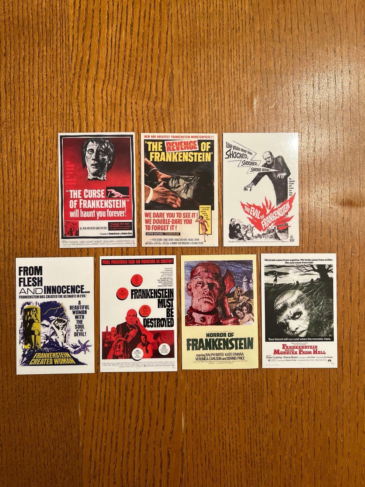 Frankenstein FRIDGE MAGNETS Hammer film movie posters 50s 60s 70s monster horror