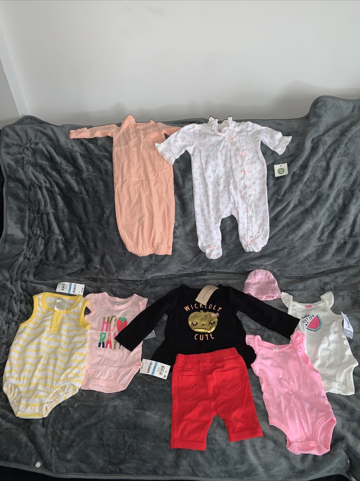 Girls Junk Drawer Lot Of(7)Pieces New Born Items Carters,First Impressions