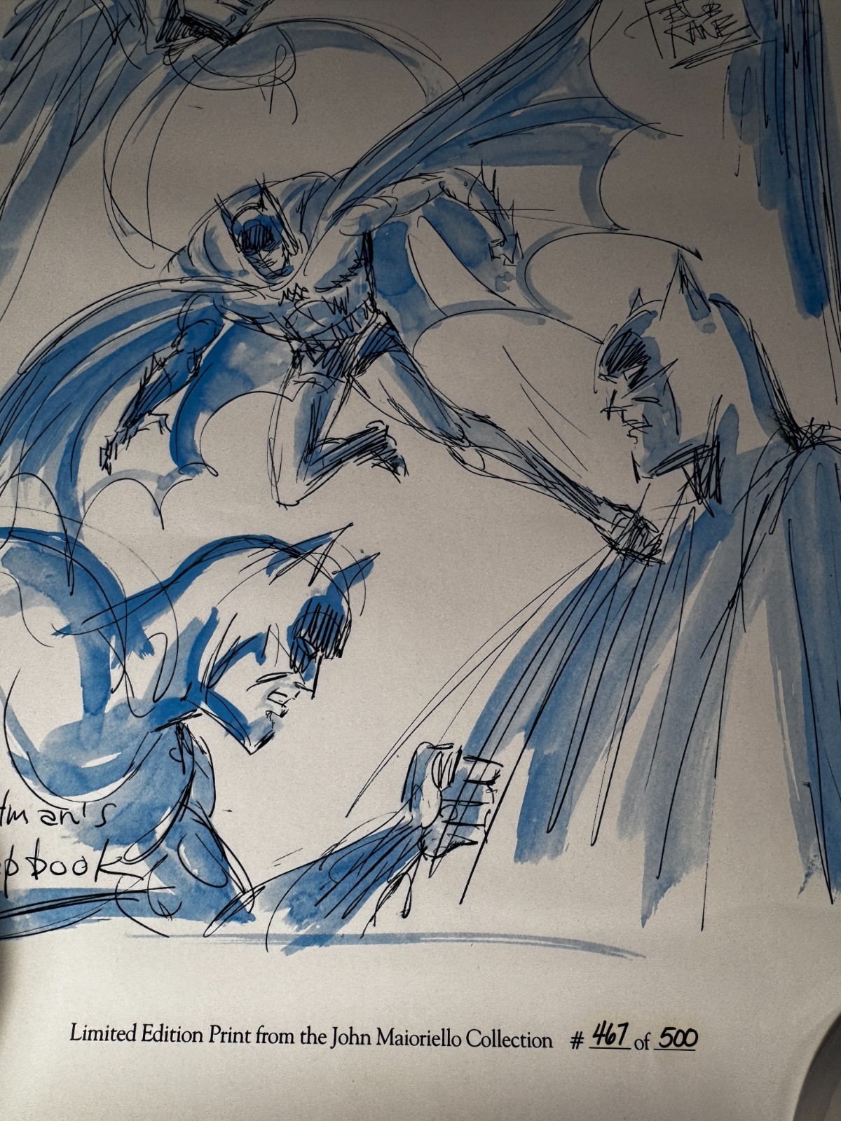 Bob Kane Batman Lithos John Maioriello Original Sketch Collection 467/500 Box 2