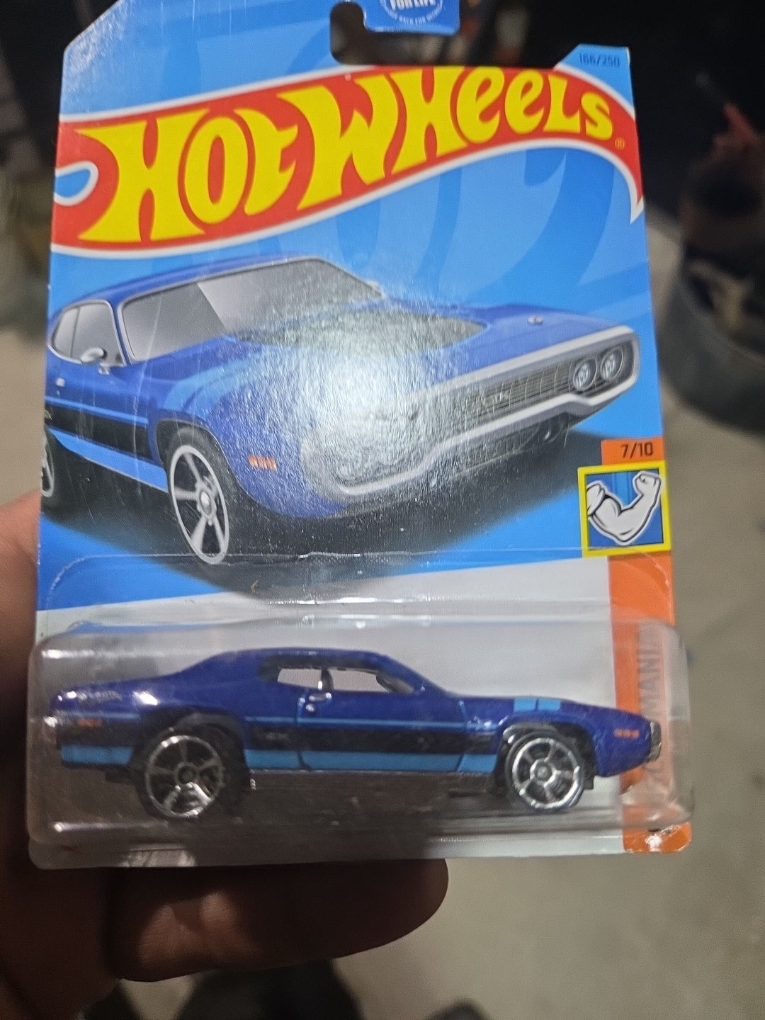 Hot Wheels ’71 Plymouth GTX Muscle Mania Series #7/10 Blue Diecast 1:64 Scale