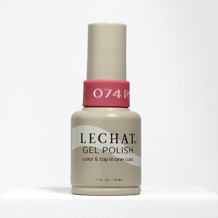 LeChat Gel Polish Rosy Glow, 2-in-1 Color & Top Coat, Dark Rosy Nude