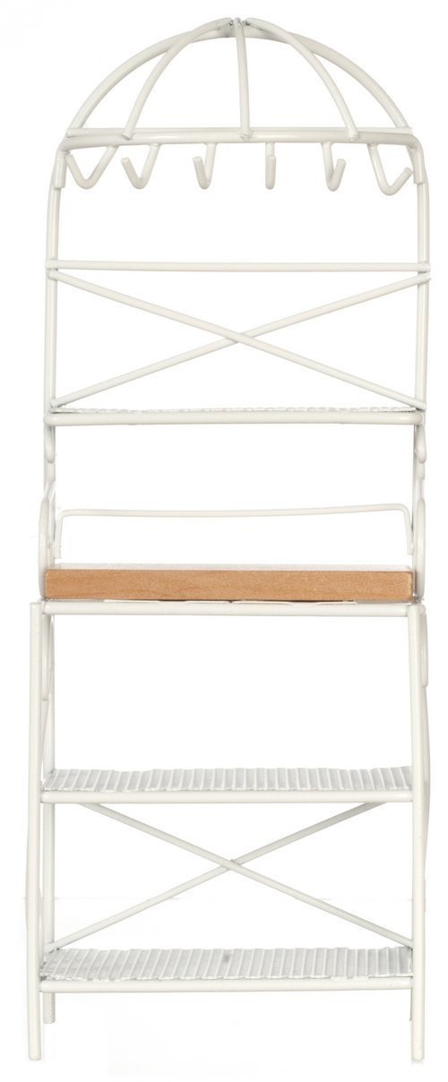 Dollhouse Miniature White Kitchen Rack for 1 Inch Scale 1:12 Doll House