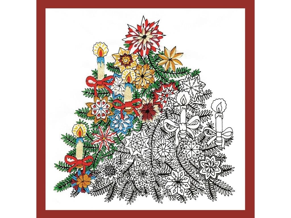 Design Works Crafts CTree Design Works Zenbroidery Fabric 10×10 ChristmsTree