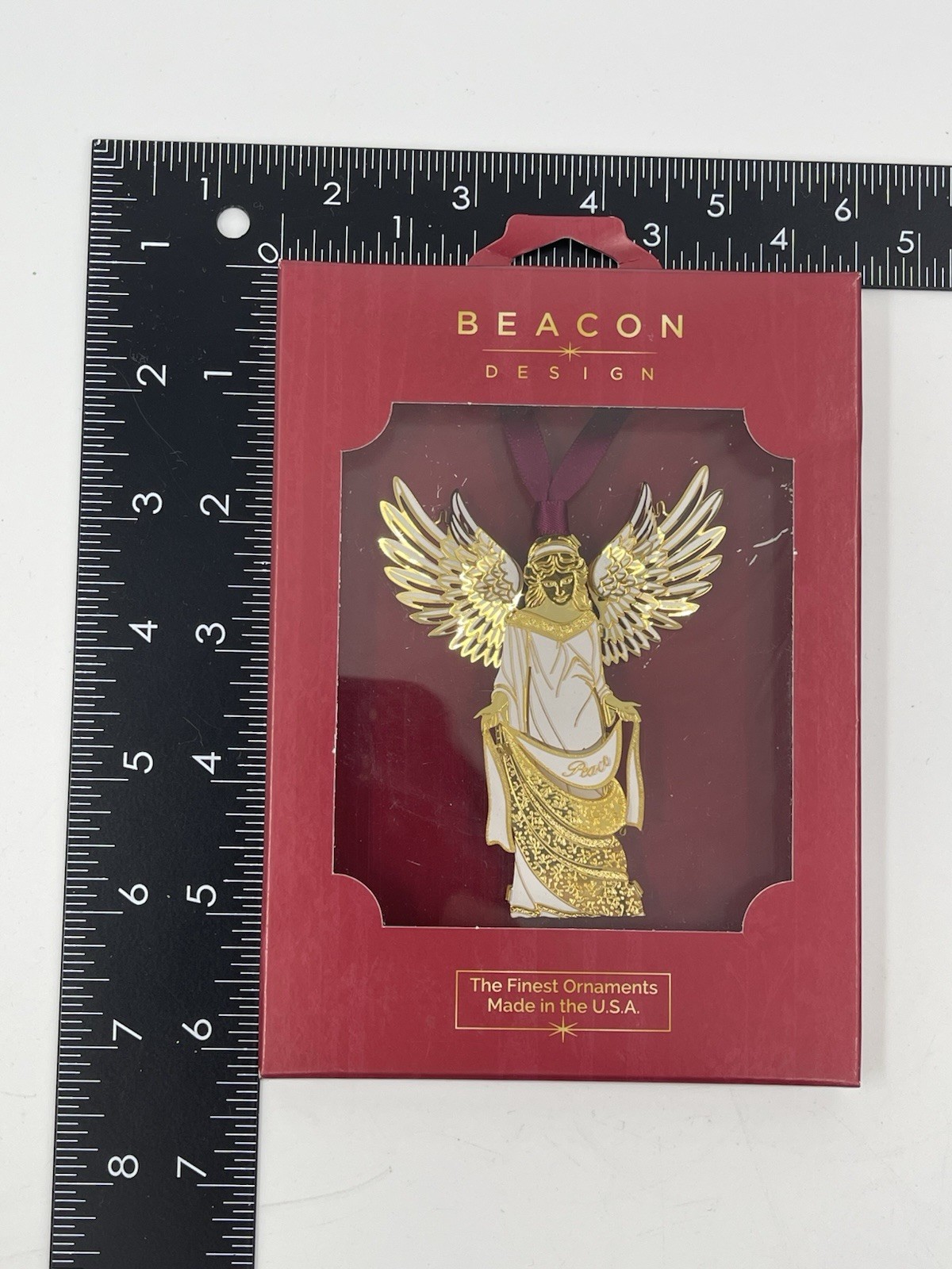 Beacon Design “Holiday Angel” Gold Tone Christmas Holiday Ornament NIP New