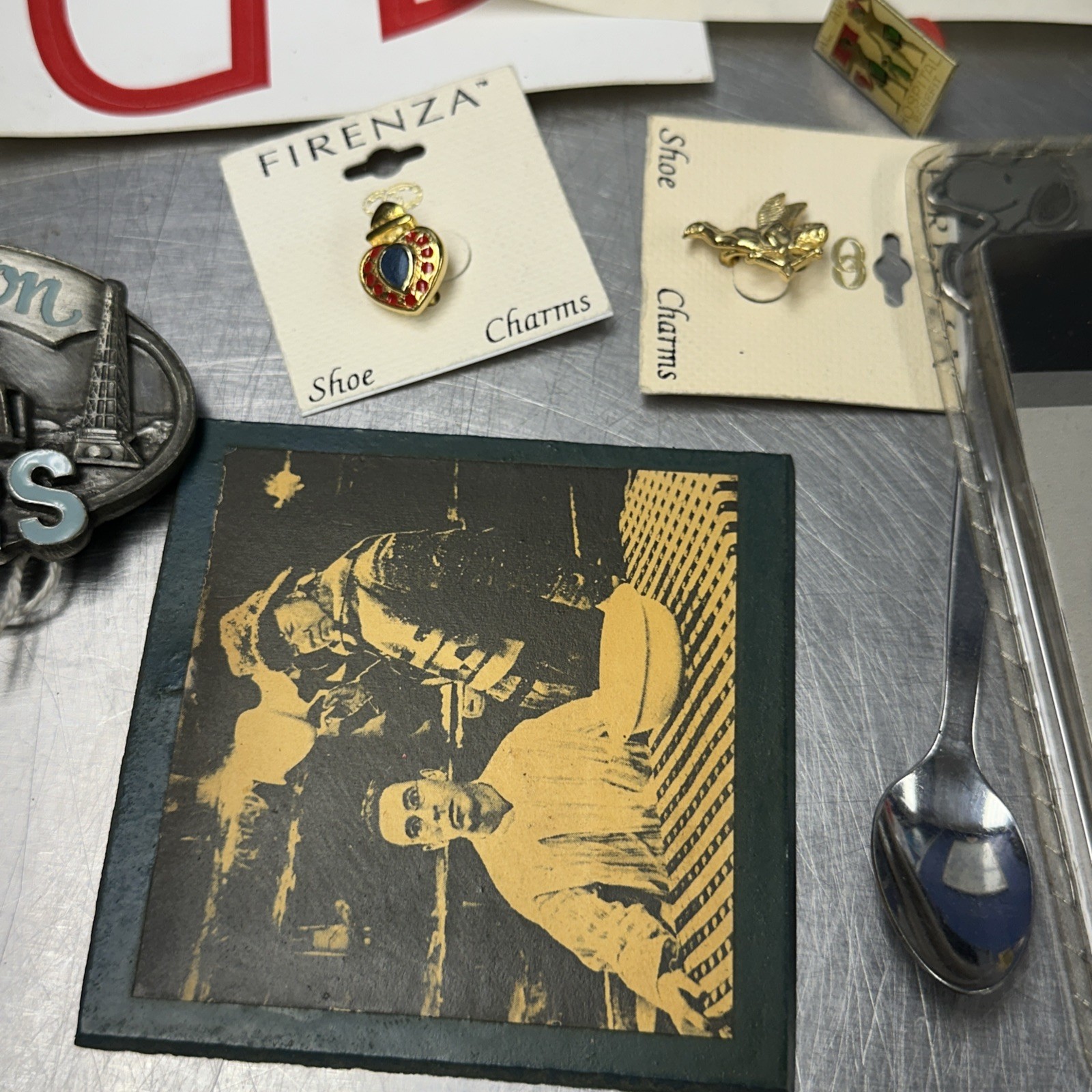 Junk Drawer Job Lot Baseball Card Stamp Jewelry Camera Metal Toys Car Coin #2