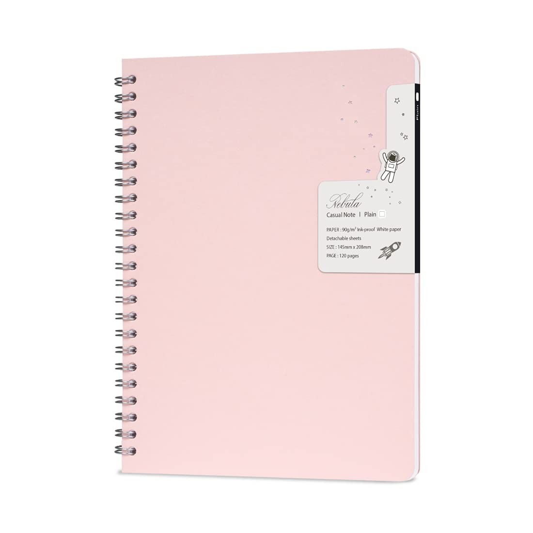 Nebula Note Casual Notebook, Baby Pink, 5.7″ x 8.2″, 120 Pages Dotted