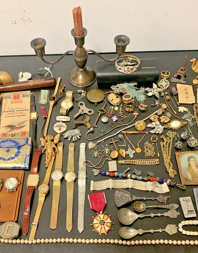 5 pound box lot of New & Vintage collectible items- ** see details-LOOK**-#RR40