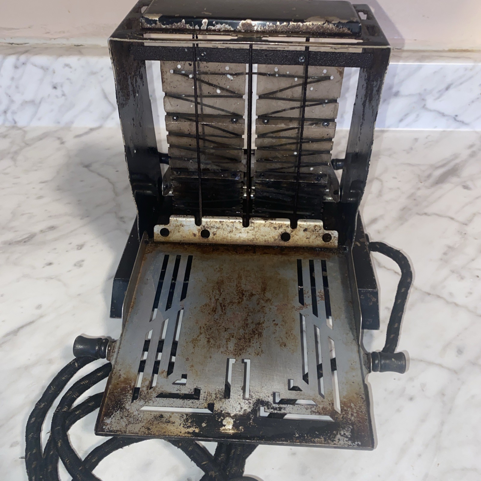 Vintage 1950s Sterling Handy Hot Pull Down 2 Sided Toaster Type AEUF WORKS