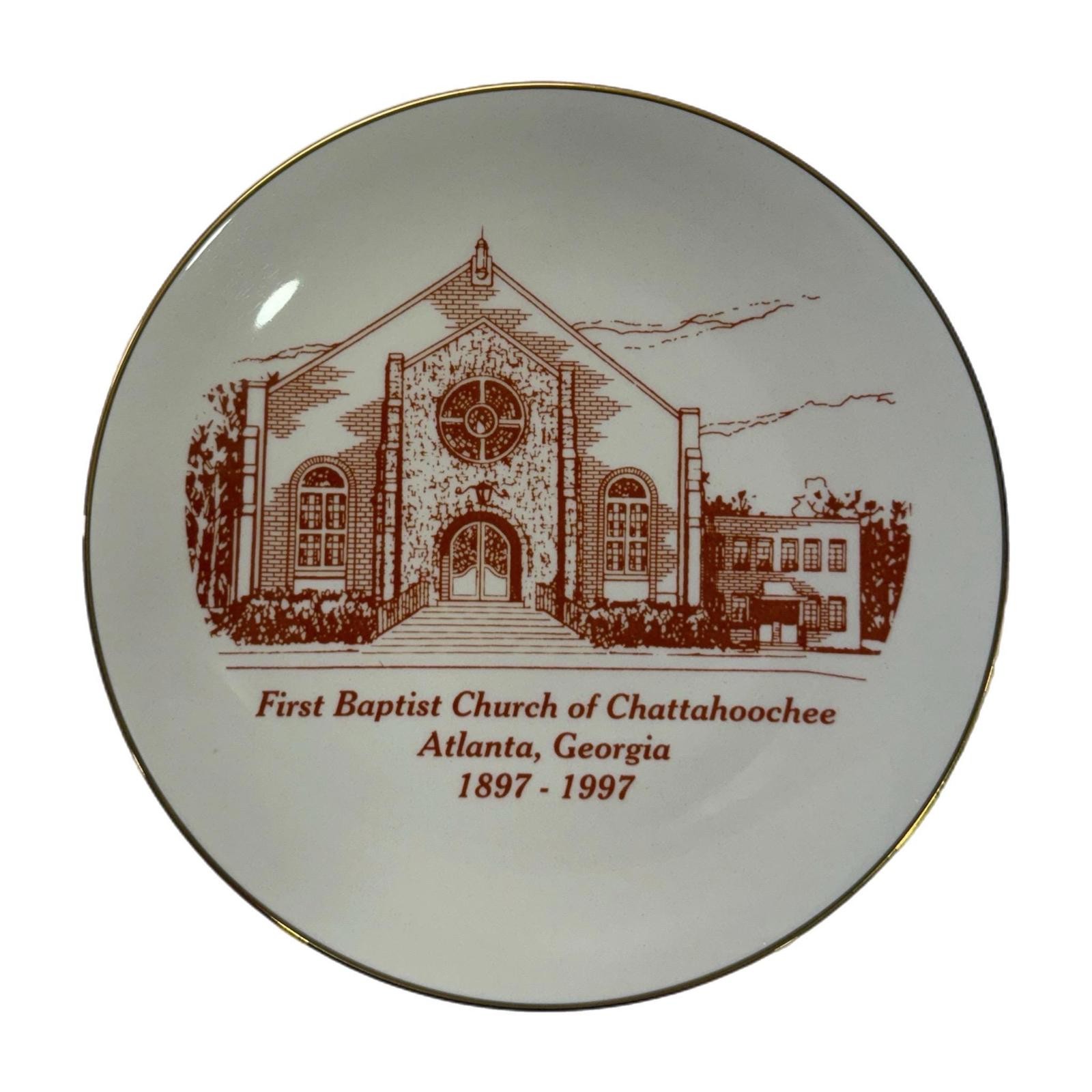 First Baptist Church Chattahoochee Atlanta, Georgia 1897-1997 Ceramic Plate