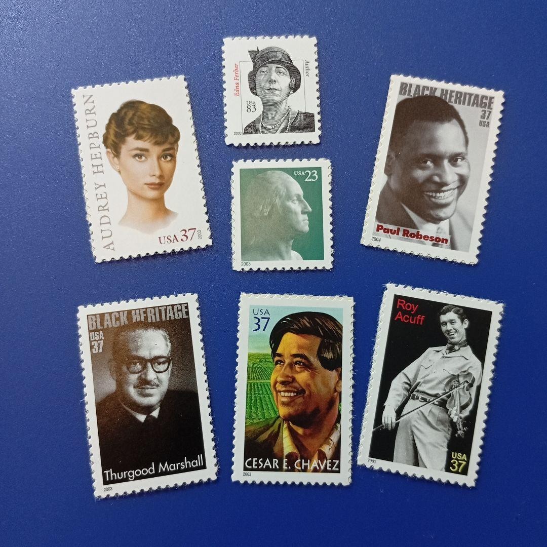 Foreign stamps America 2000s Famous historical figures and cultural figures