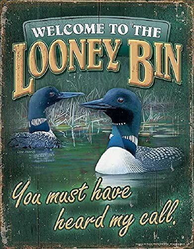 Tin Sign – Welcome to the Looney Bin