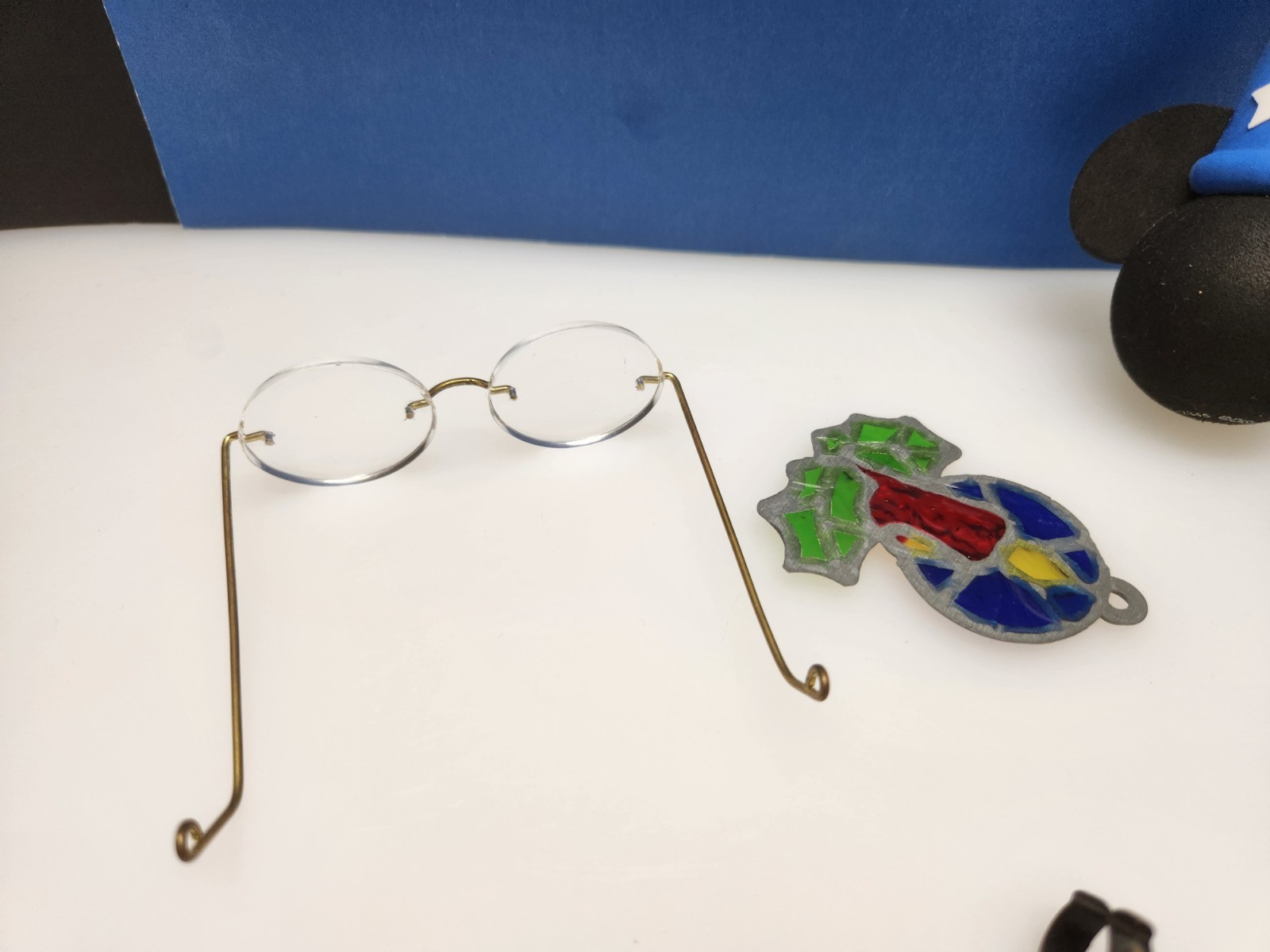 Vintage Junk Drawer Lot Estate Clean Out Santa Glasses Key Mickey Antenna Ball