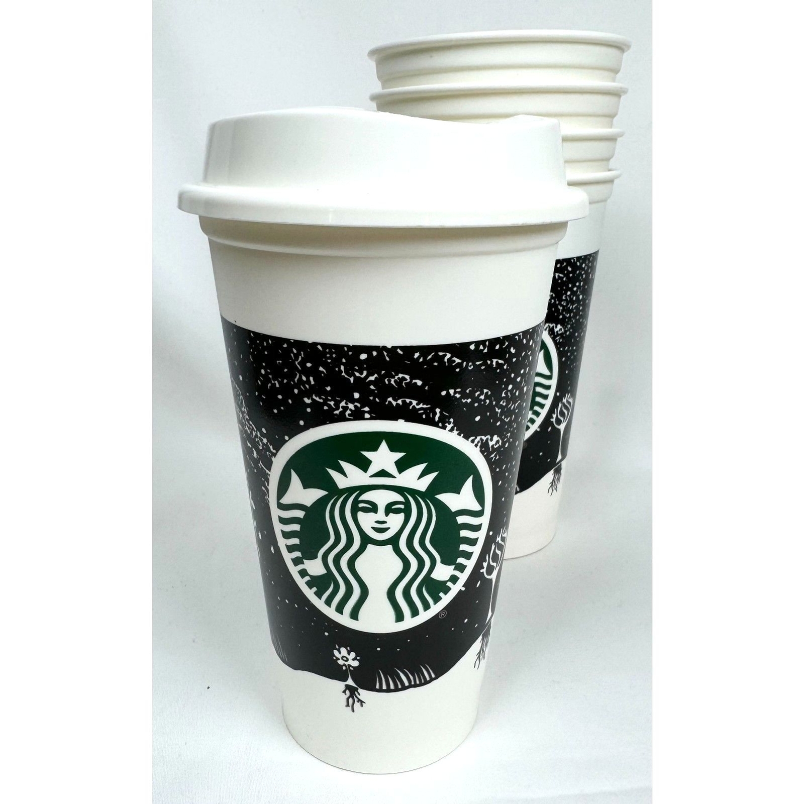 NEW Starbucks Reusable Cup”Starry Night Sky” 16oz RARE LOT of 5 plus extra lid