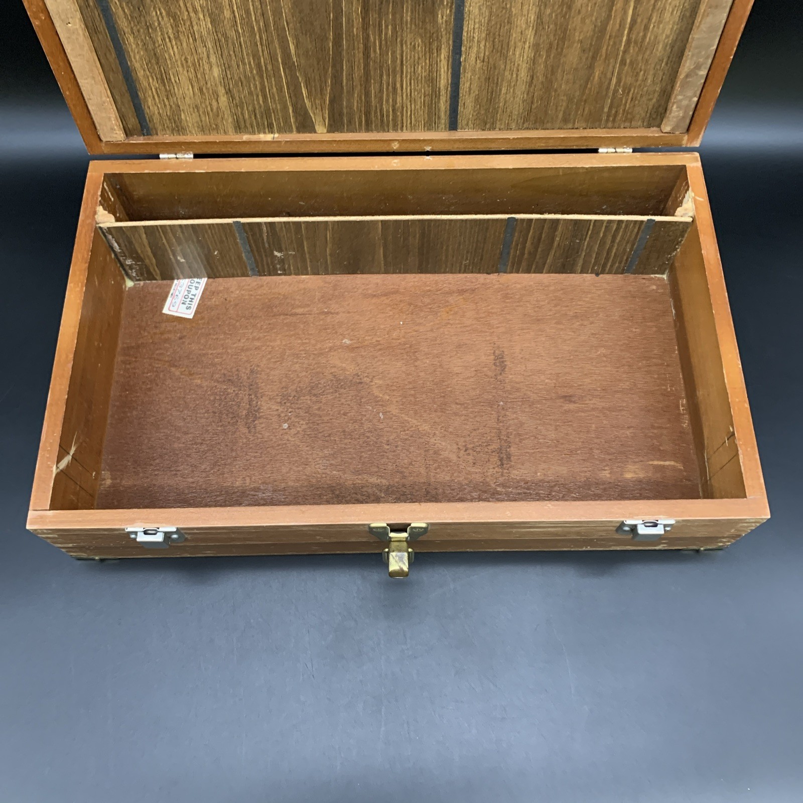 Vintage Wooden Artist Paint Box w Palette Compartments 18″ Case