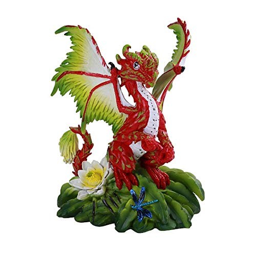 Pacific Giftware Dragon Fruit Flower Dragon Resin Figurine Home Decor