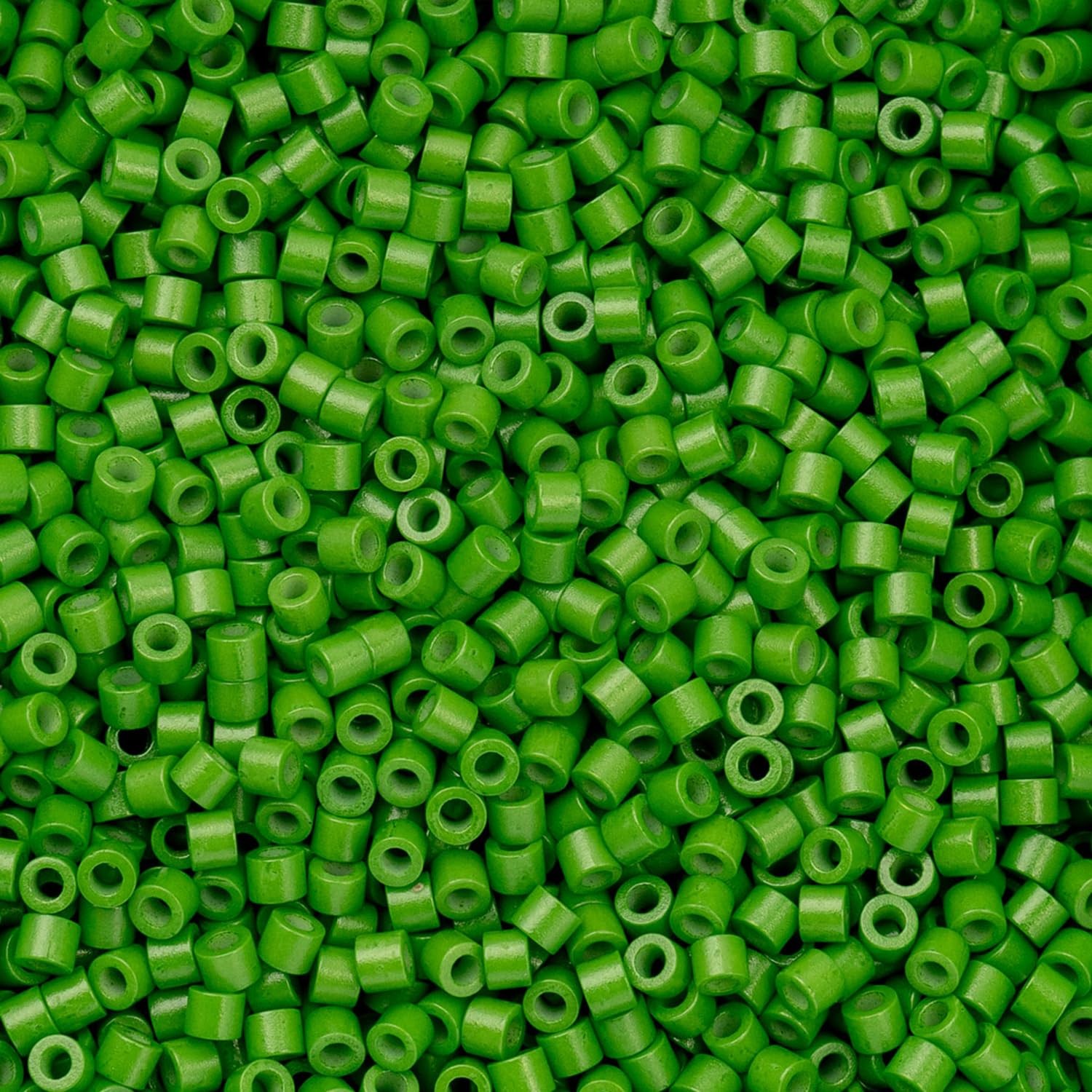 John Bead 25g Opaque Grass Green 11/0 Cylindrical Seed Beads Jewelry Making