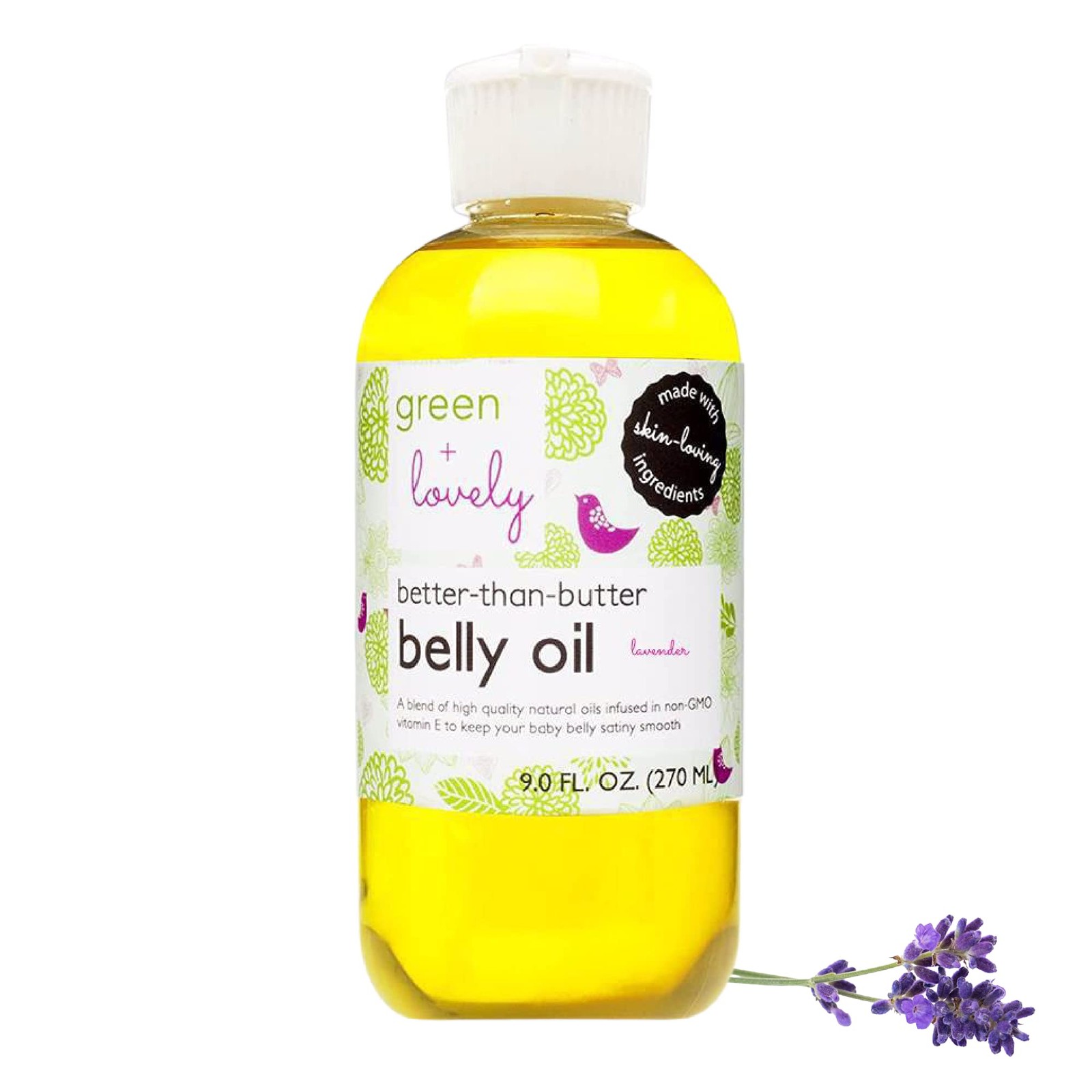 Green+Lovely Better than Butter Belly Oil for Pregnancy Stretch Marks, 9oz