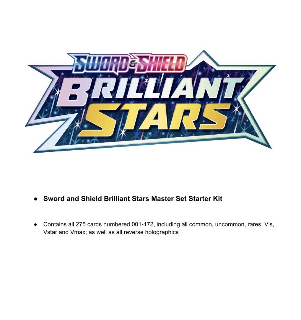 Pokemon Brilliant Stars Master Set starter kit ( plus Arceus Ultra Pro Binder)
