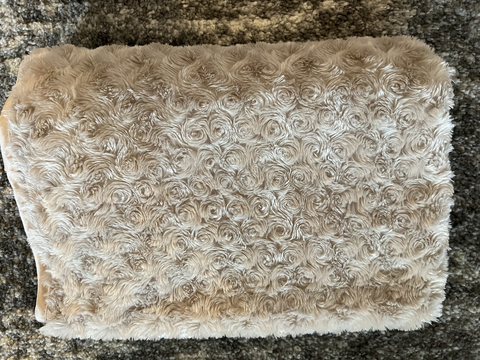 SL Home Fashions Tan Security Baby Blanket Rose Design Lovey Satin Trim -29×39″