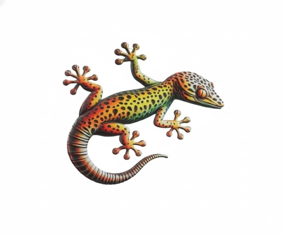 Regal Art & Gift Burano Gecko Wall Decor, 12-Inch, Dots Animal Figurine