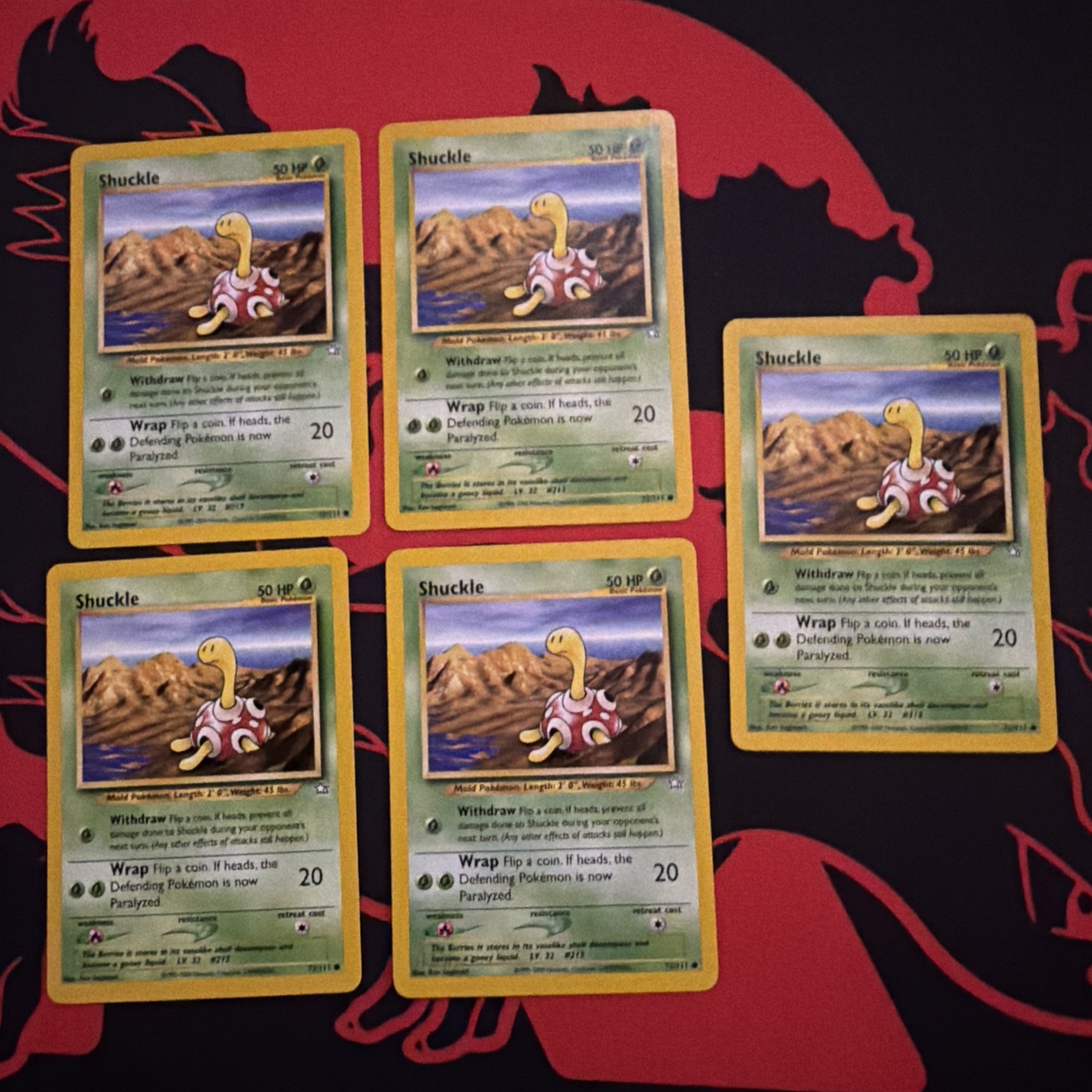 Pokémon TCG Shuckle Neo Genesis 72/111 Regular Unlimited Common Nm Lot Of (5)
