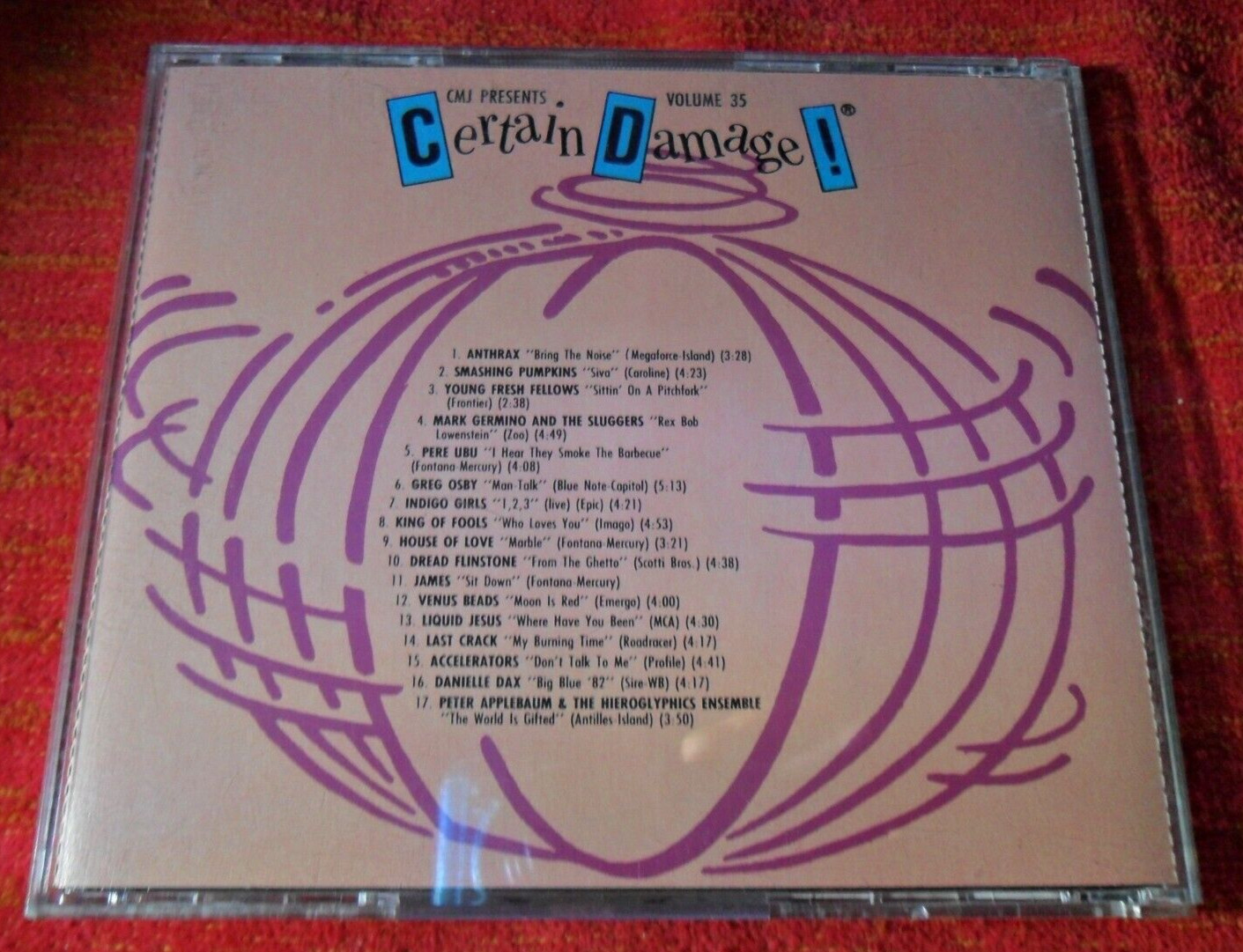 1991 CMJ CERTAIN DAMAGE PROMO CD # 35 ANTHRAX SMASHING PUMPKINS PERE UBU RARE