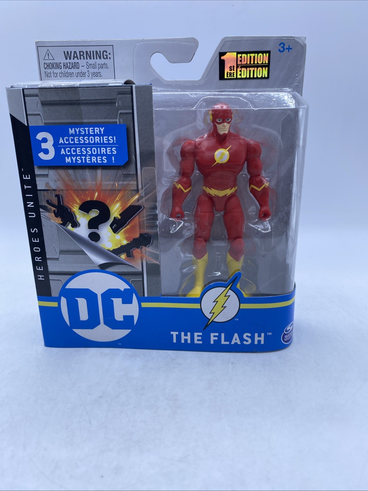 The Flash 4” Action Figure DC Heroes Unite Spin Master 3 Mystery Accessories New