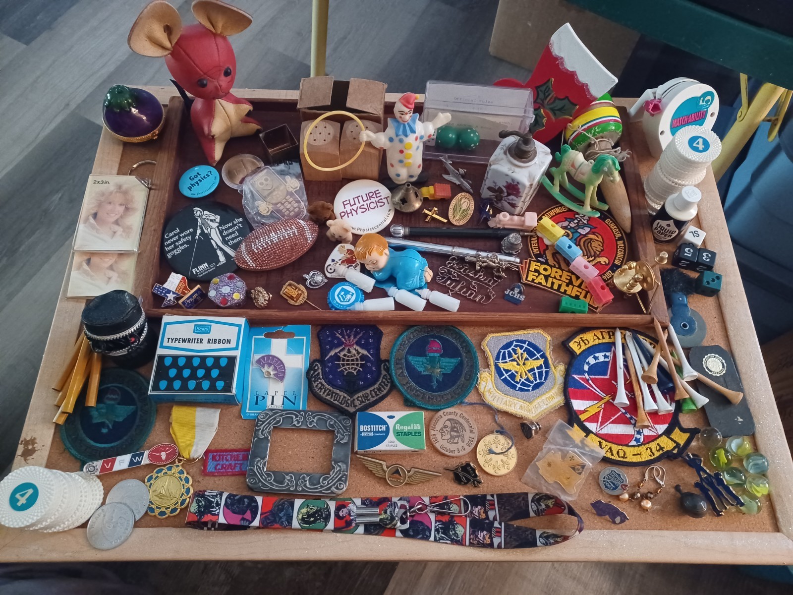 Junk Drawer Lapel Pins Patches Tokens Vintage Smalls & Miscellaneous Items