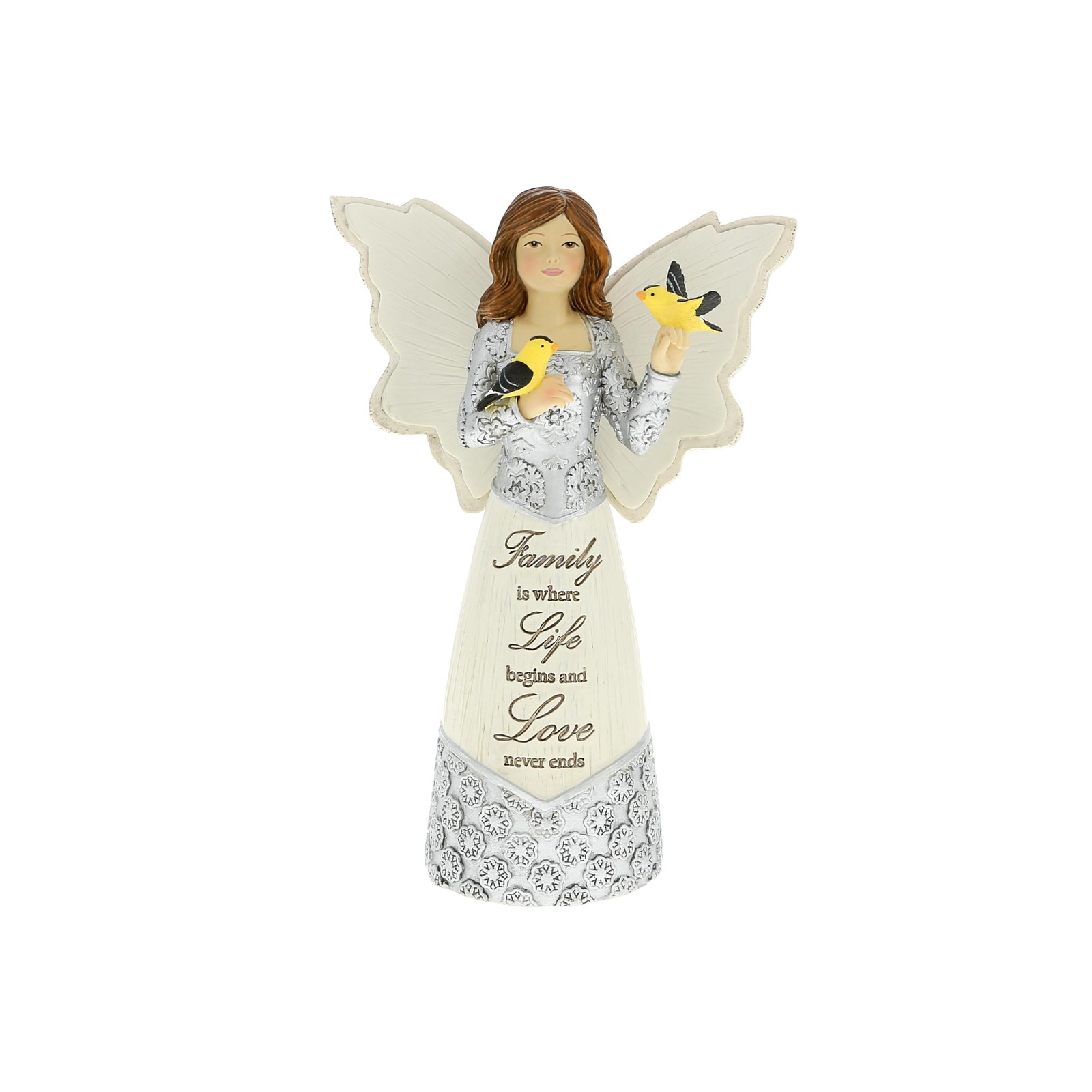 Pavilion Gift Family 5.5″ Angel Figurine Faith Religious Home Decor Goldfinch