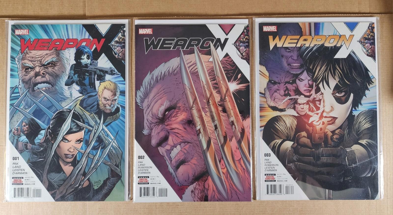 Weapon X Vol 3 #1 2 3 High Grade Cover A Marvel 2017 Lot of 3