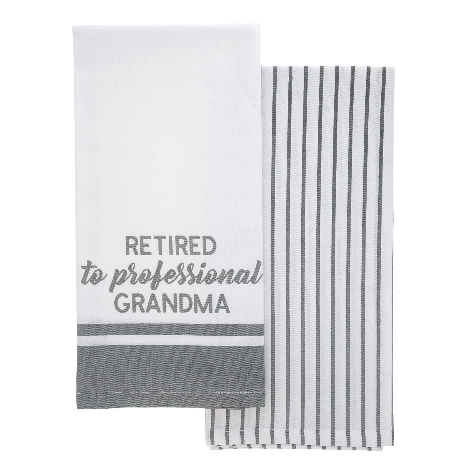 Pavilion Gift Retired to Professional Grandma Set of 2 Kitchen Tea Towels Nana