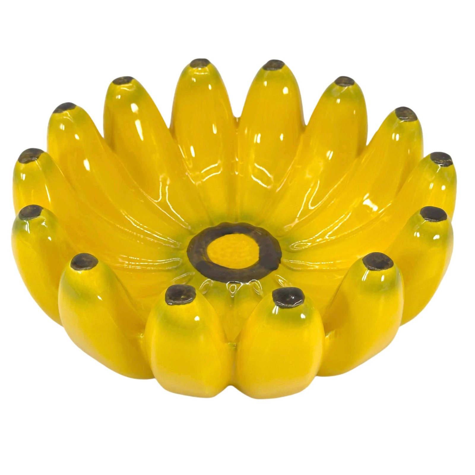 Galt International 10in Yellow Ceramic Banana Bowl Fruit Kitchen Decor