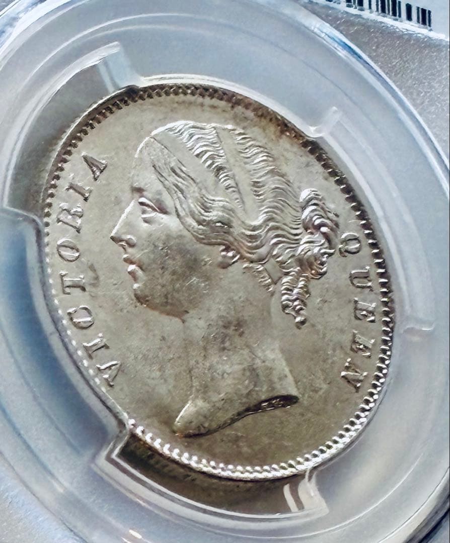 1840 UK India Rupee Silver Coin NGCTreasures Queen Victoria MS62