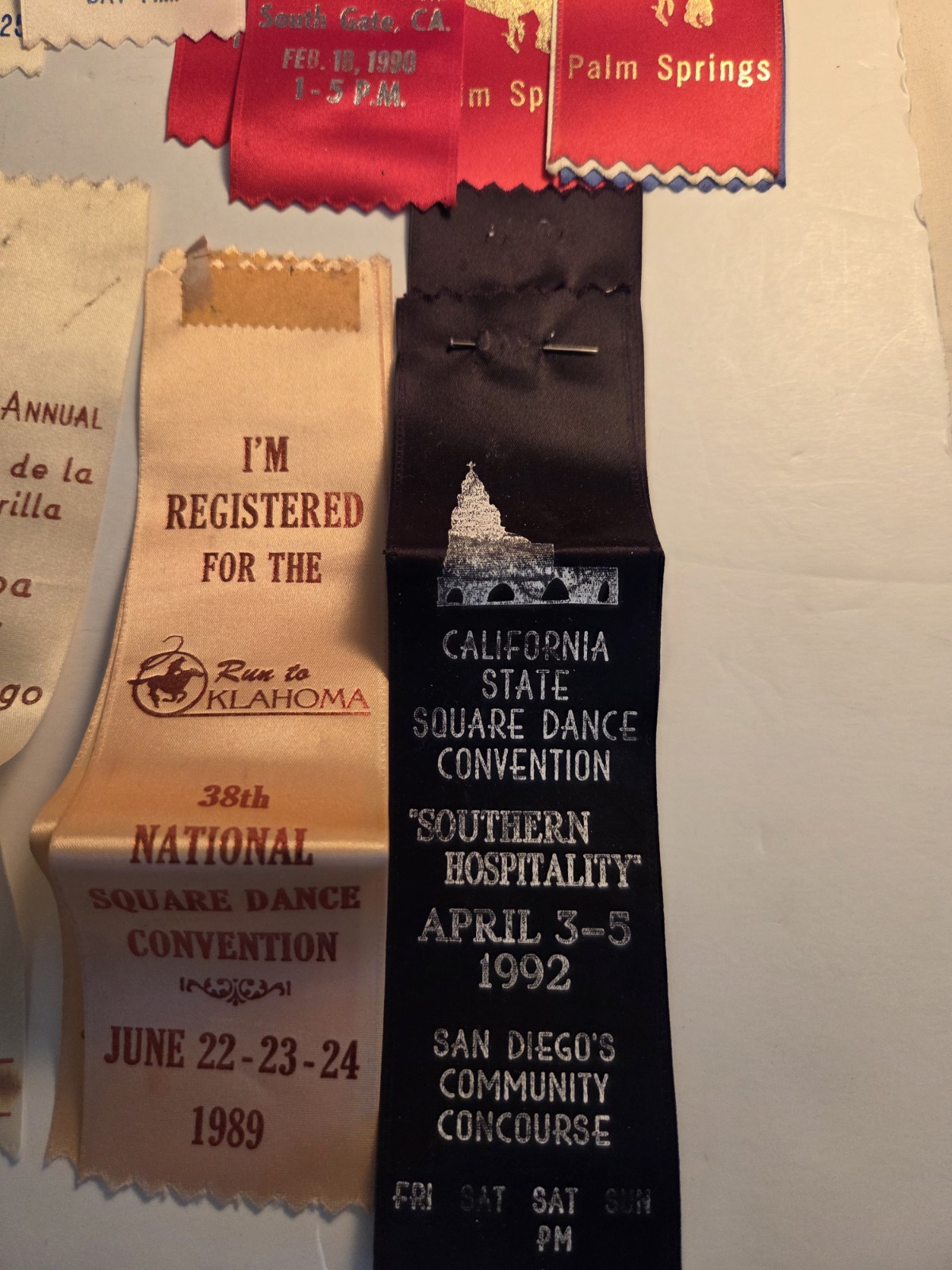Vintage Square Dancing Ribbons Lot Of 20 Plus