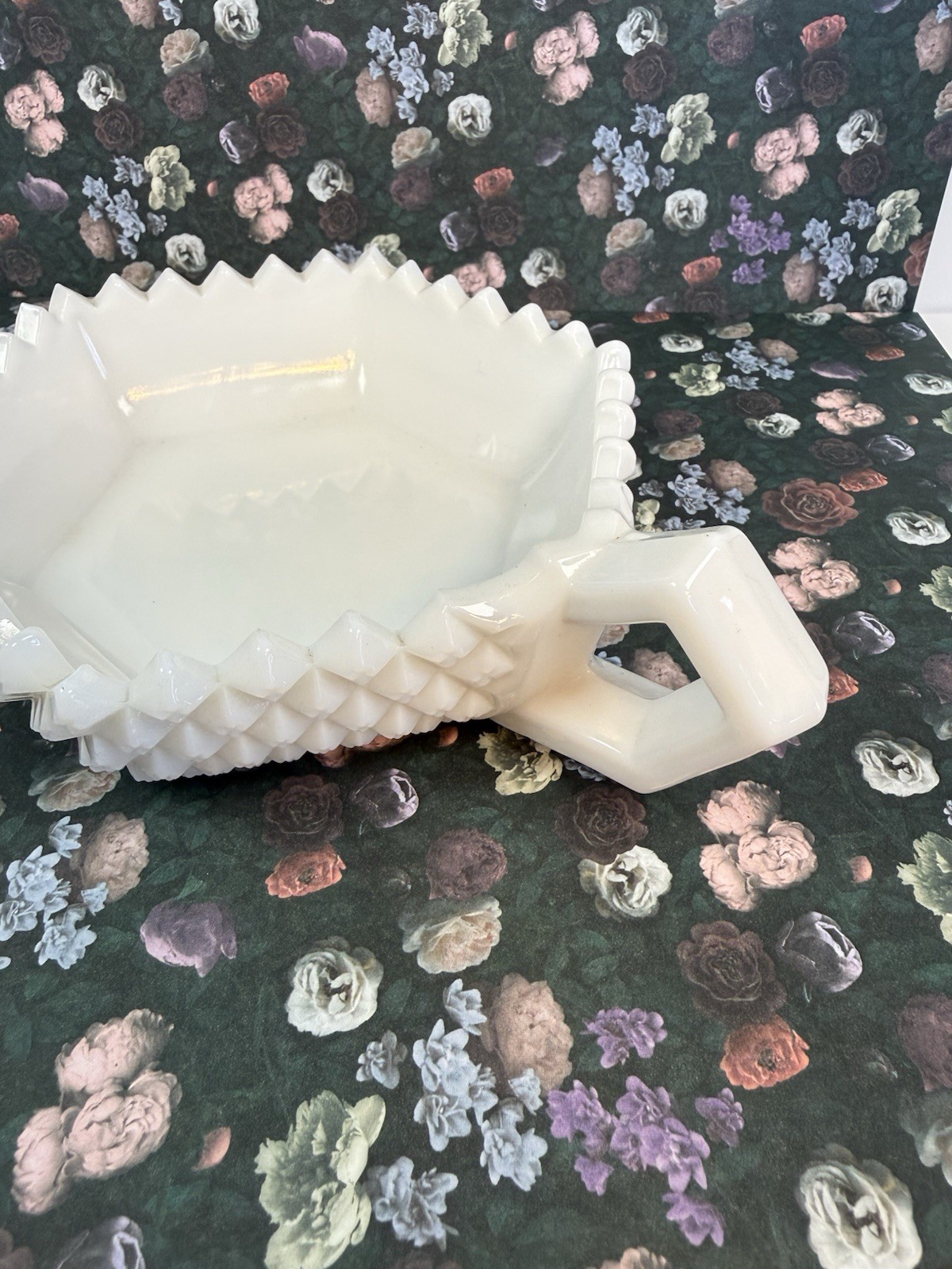 Vintage Westmoreland White English Hobnail Milk Glass Candy Dish