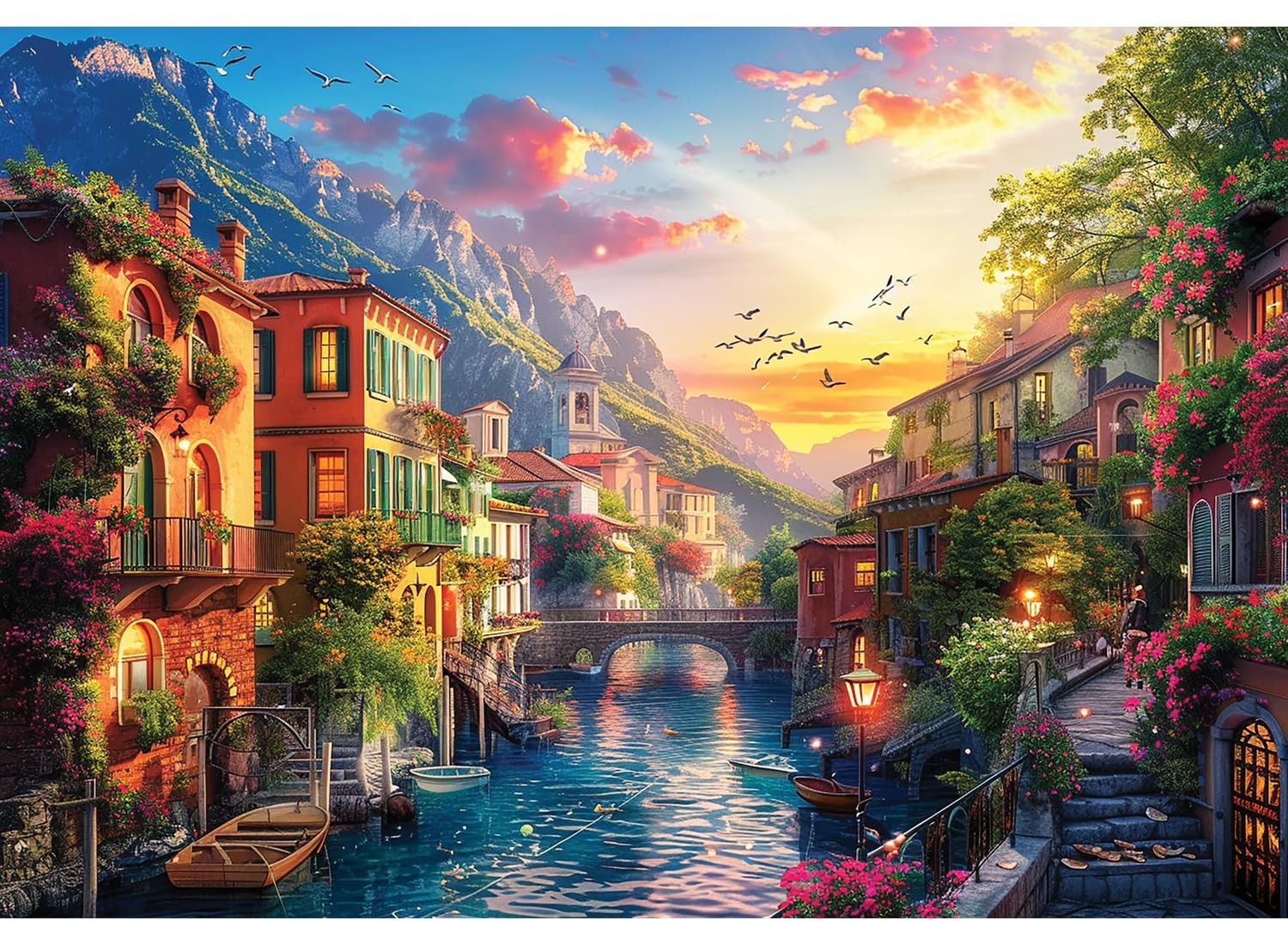 Anatolian Puzzle – Mediterranean Village, 2000 Piece Puzzle, #3969