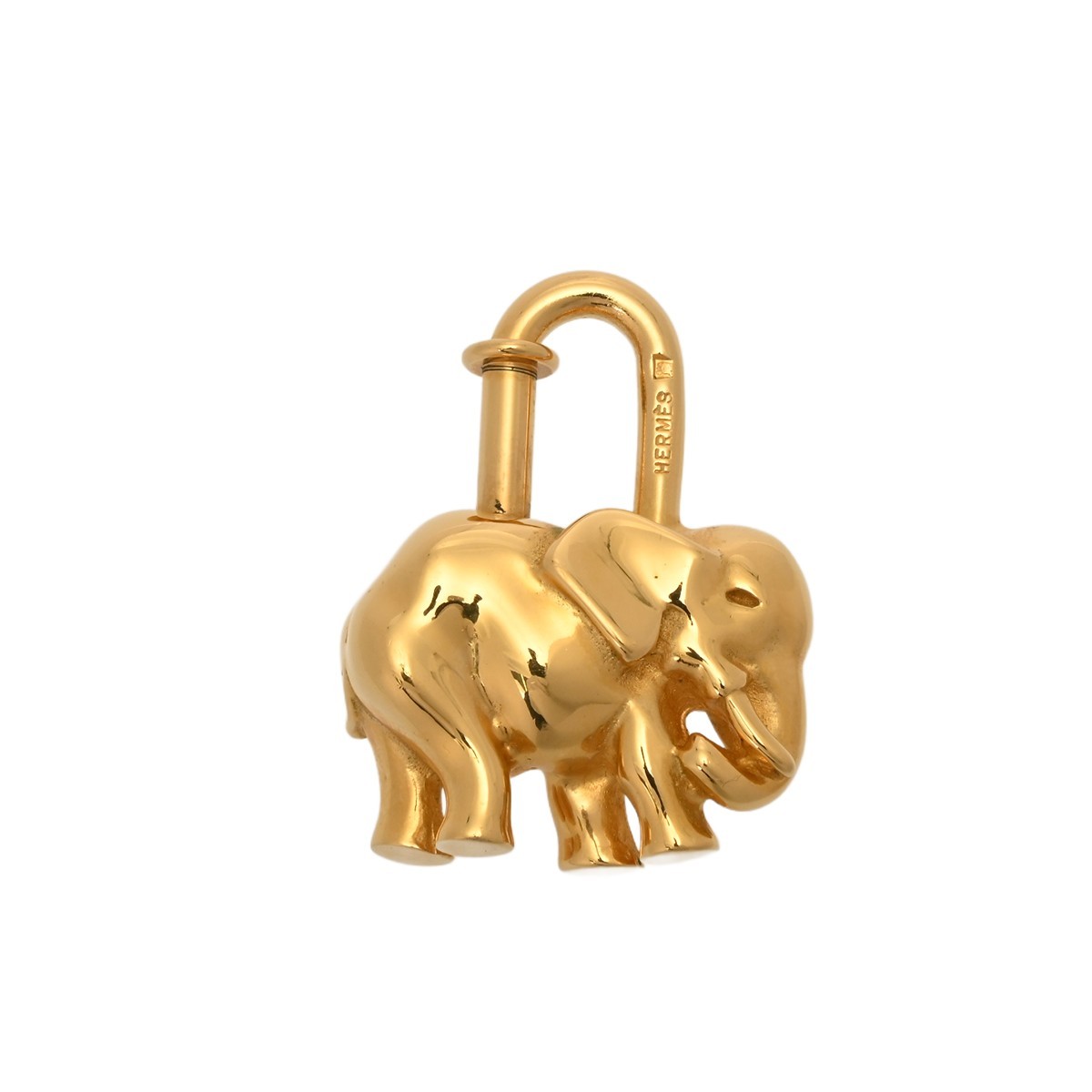 HERMES Cadena Elephant Motif 1997 Limited Edition metal gold unisex Other ac…
