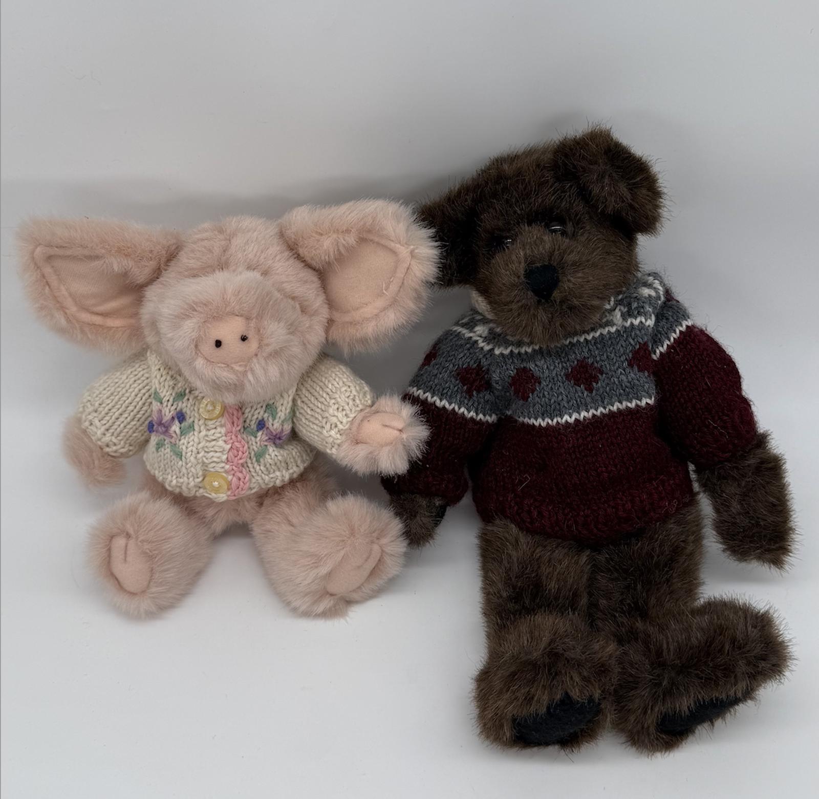 Boyds Bears Pig & Sweater Bear 4pc Lot – Archive & Bearwear
