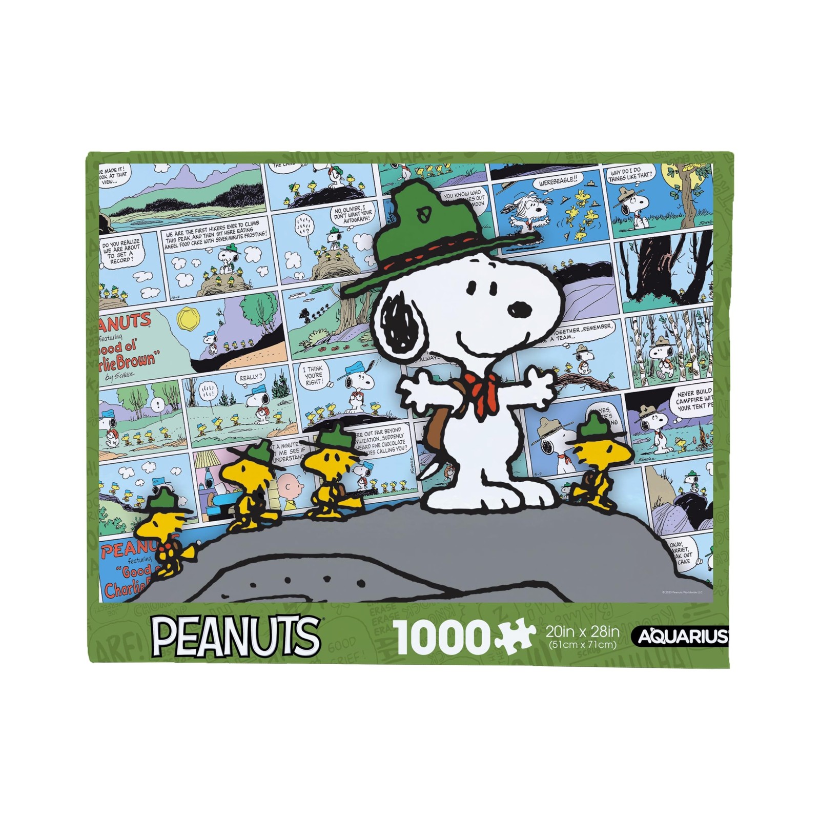 AQUARIUS Peanuts Snoopy Beagle Scouts 1000 Piece Jigsaw Puzzle 20x28in