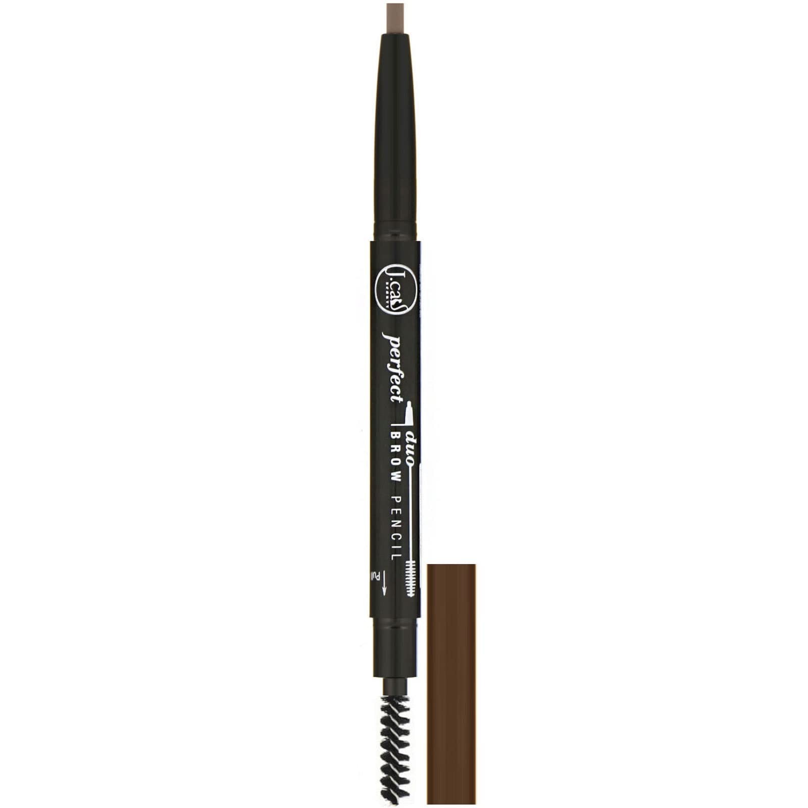 J.CAT BEAUTY Perfect Duo Brow Pencil Brown 0 009 Oz Natural J Cat Novelty Tool