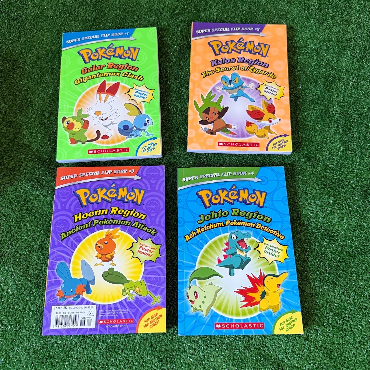 Pokemon Fan Guide Centennial Magazine + Scholastic Chapter Collection 4 Books