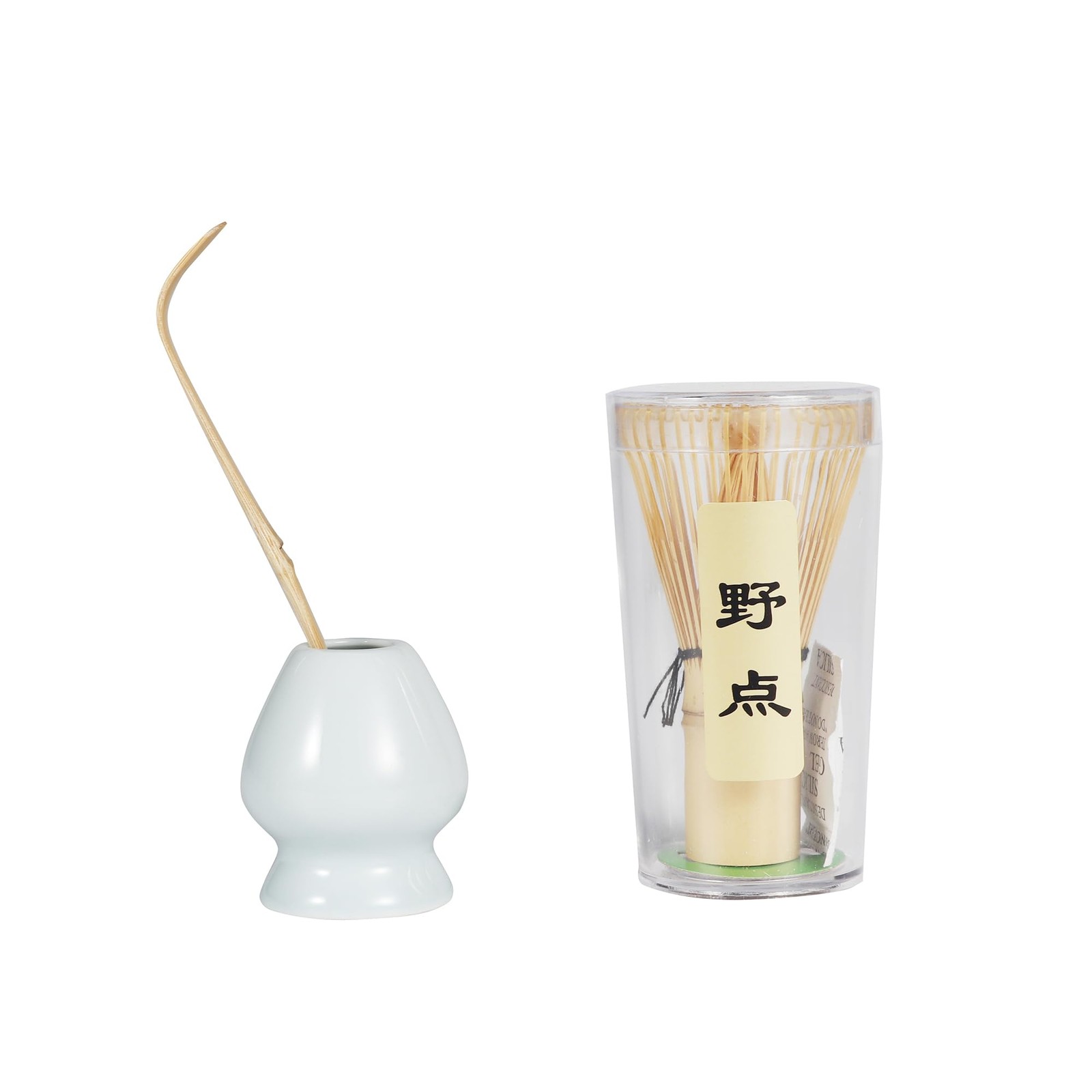 Traditional Japanese Mini Matcha Whisk Set – 80-Prong Bamboo Chasen, Light Blue