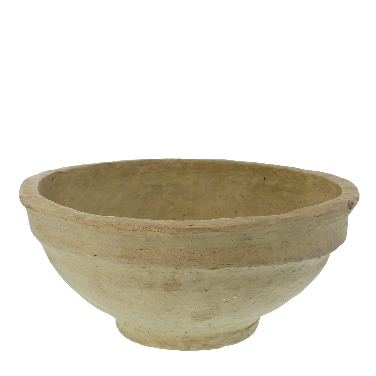 HomArt Large Paper Mache Decorative Bowl, 12-inch Diameter, Natural