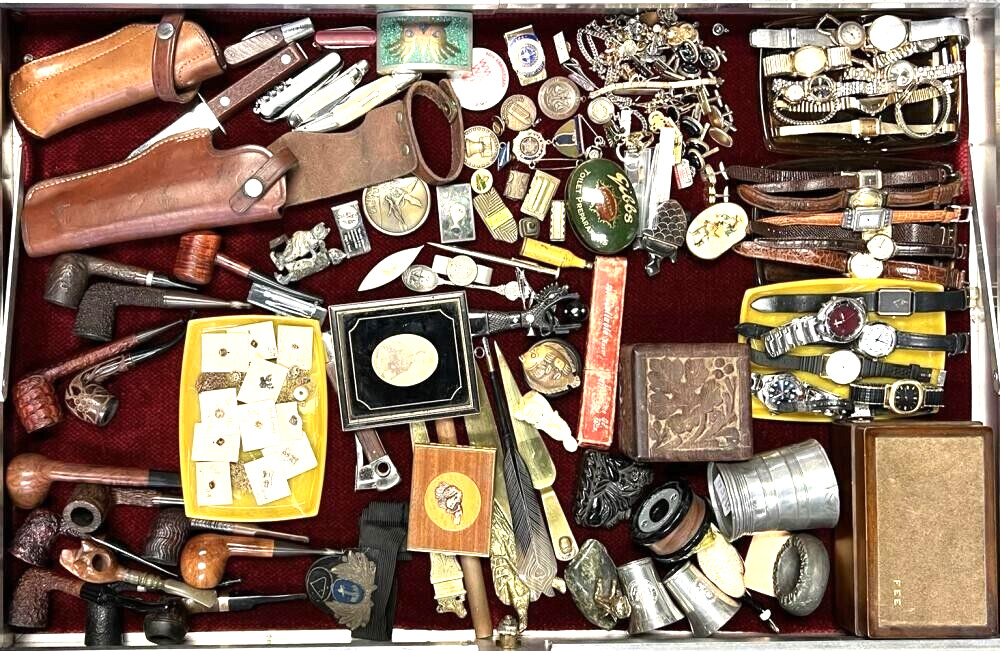 1 lb. “Junk Drawer” Lot for Treasure Seekers-coins, cards,smalls, #7TFH6.3