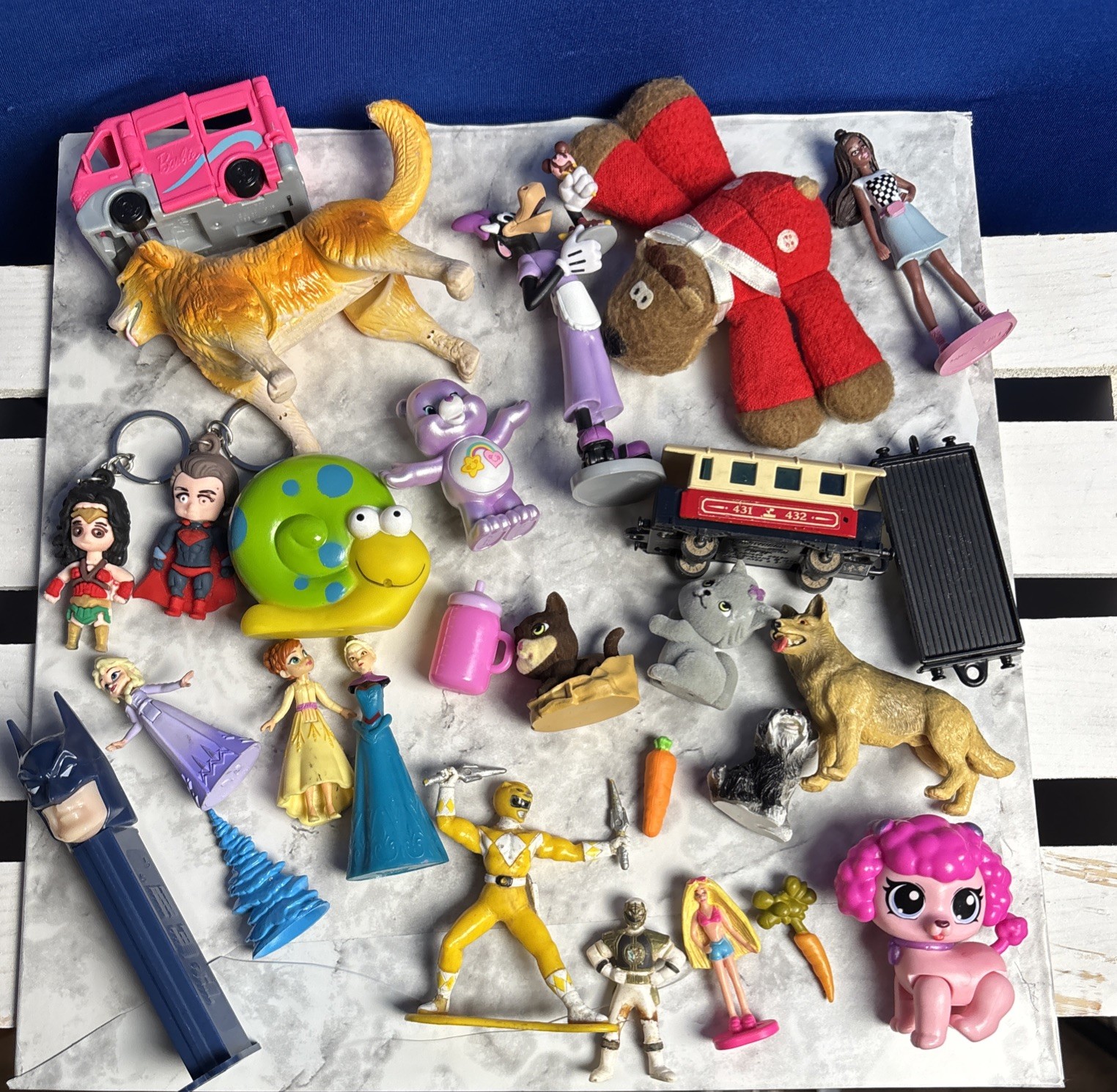 Junk Drawer Mixed Lot 25 Assorted Small Toys Trinkets Barbie,match Box & More
