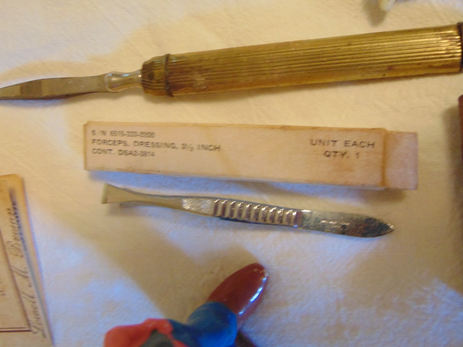 Vintage Junk Drawer Lot Watch Slide Chains Goofy Tools WW2 Medal Morse Bulova
