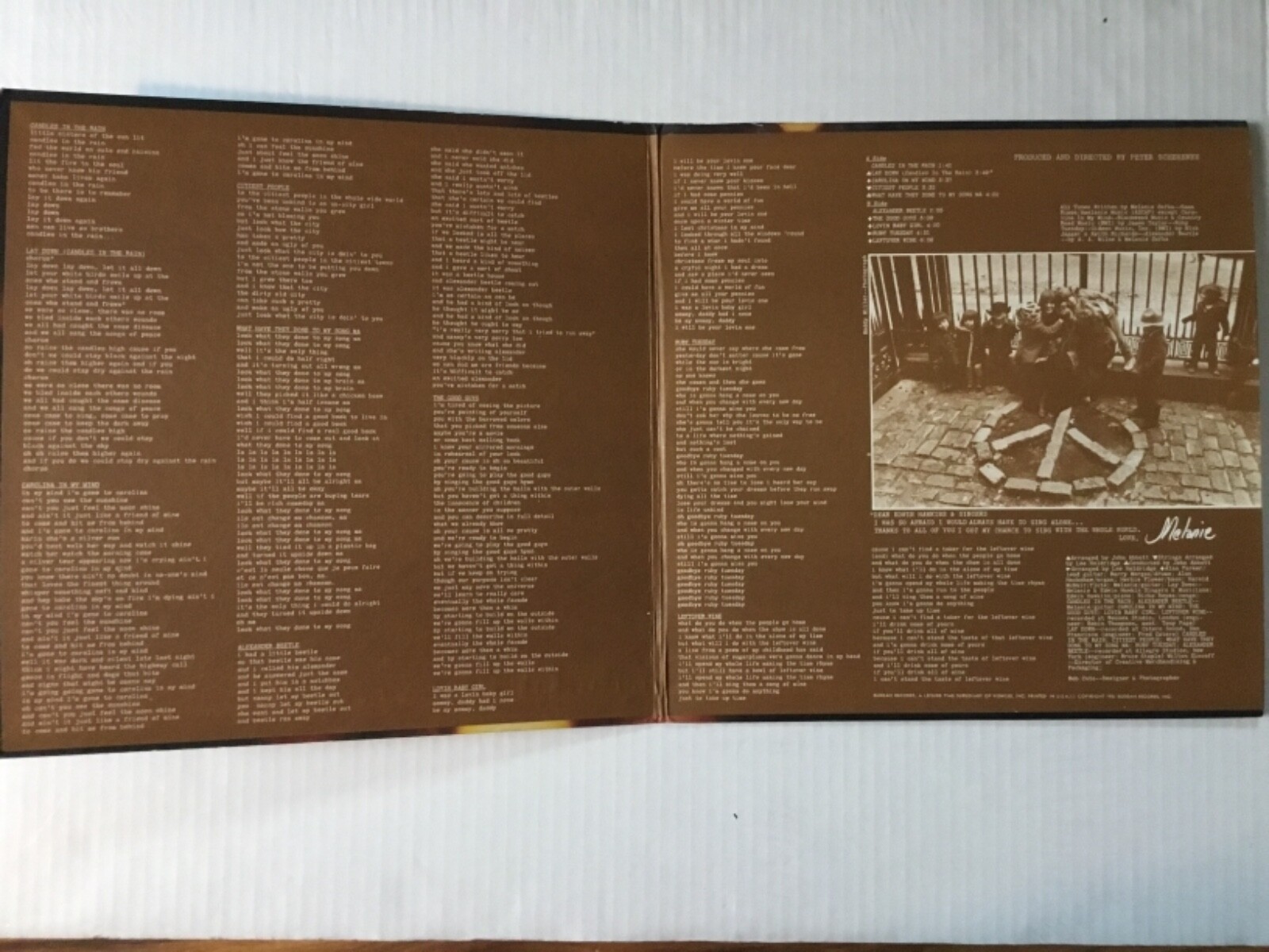 MELANIE 1970 FOLK ROCK gatefold LP CANDLES IN THE RAIN, BUDDAH LABEL+bonus CD