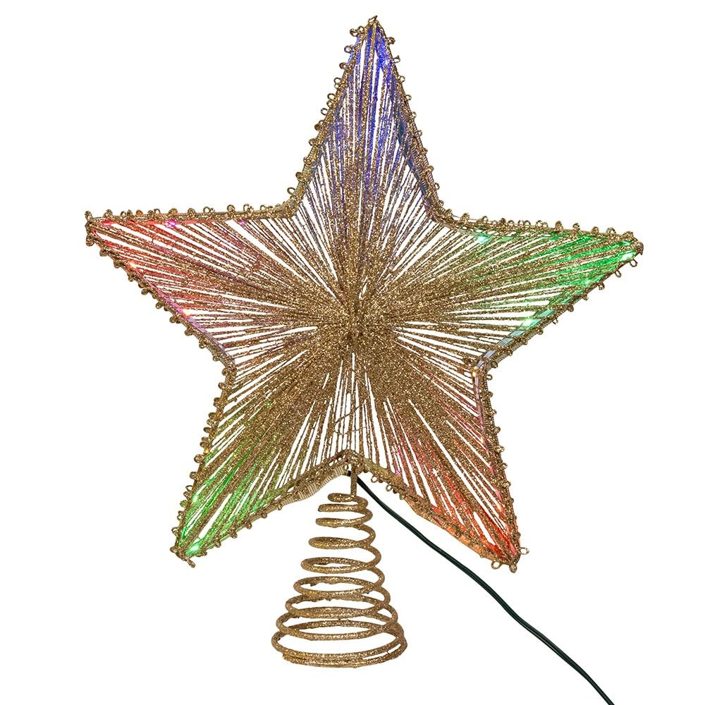 Kurt Adler 11.5″ 27 Lights Multicolor LED Star Treetop