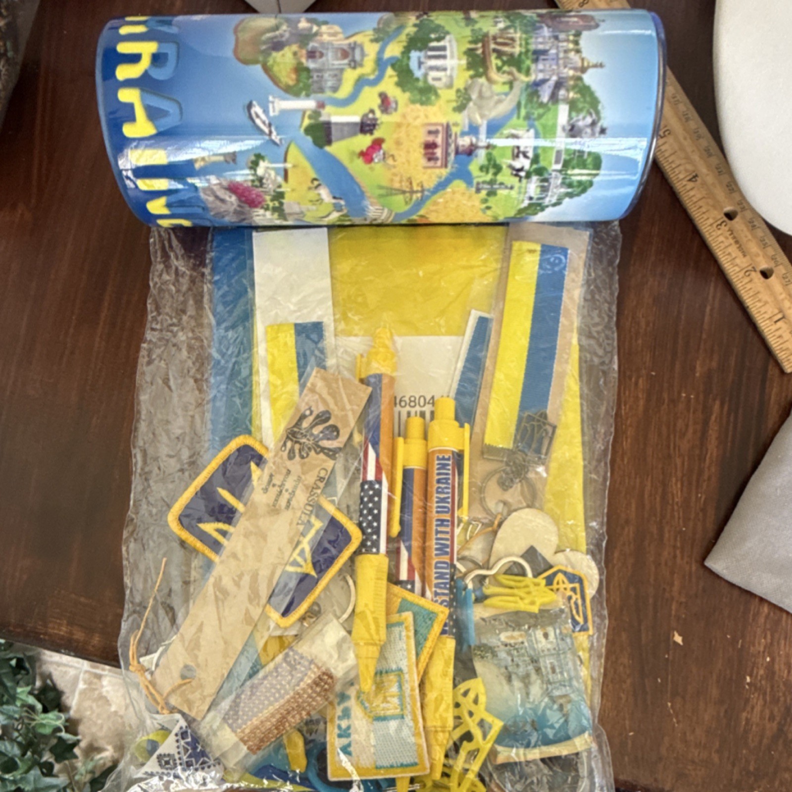 Ukraine Themed Collectible Lot – Patches, Pens, Keychains, Memorabilia