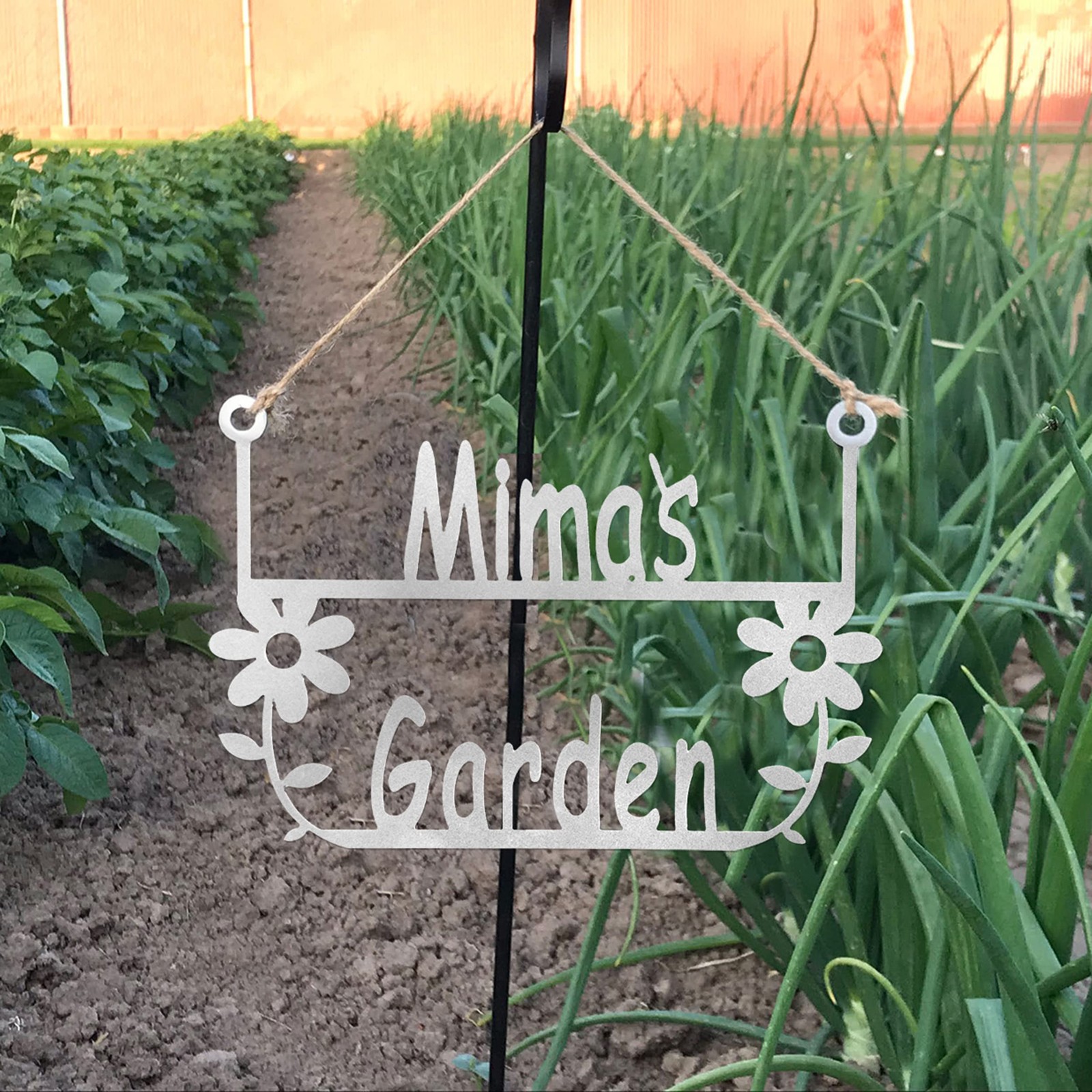 ROCC Rusted Orange Garden Hanger Sign Grandma Garden Outdoor Decor